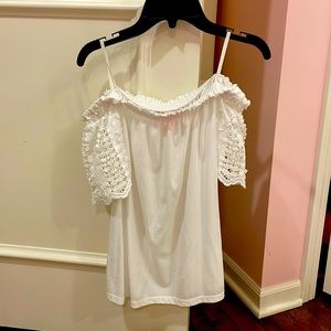 Lily Pulitzer off the shoulder white top